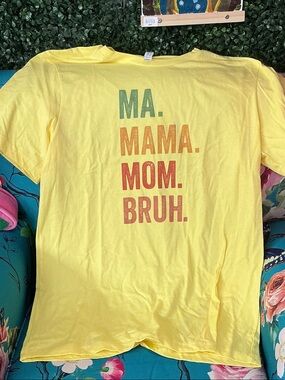 Yellow Kids Graphic Tee - MA. MAMA. MOM. BRUH.